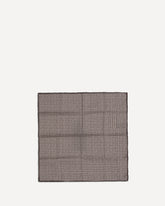 Silk Pocket Square with woven design - BROWN | Base Blu