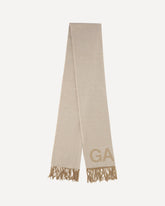 Fringed wool Scarf - BEIGE | Base Blu