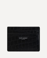 Portacarte in pelle - NERO | Base Blu