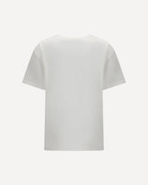 Printed cotton T-shirt - WHITE | Base Blu