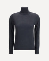 Cashmere turtleneck Sweater - BLACK | Base Blu
