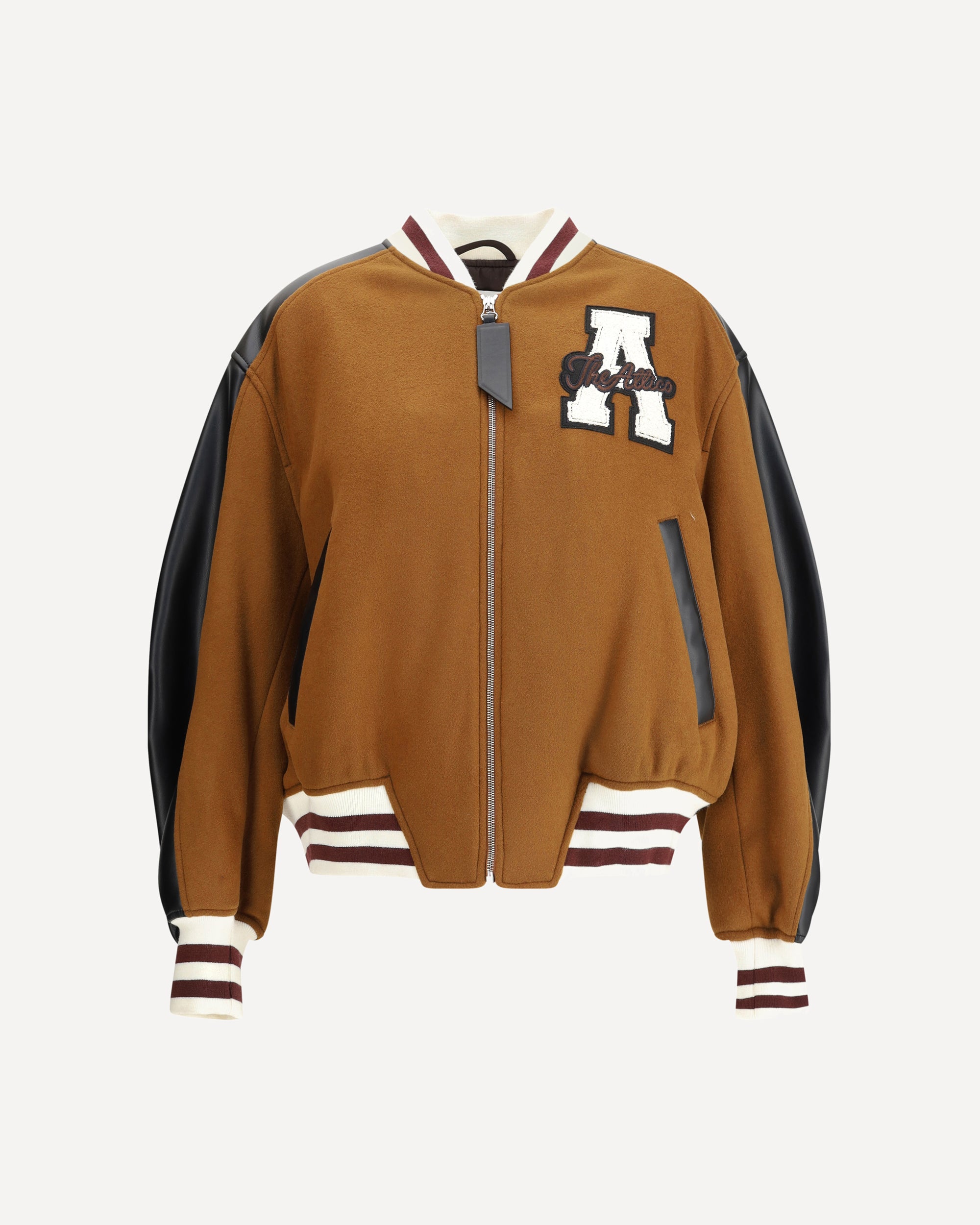 THE ATTICO Varsity bomber Jacket BROWN Base Blu - Main Image
