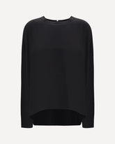 Boxy Satin Top - BLACK | Base Blu
