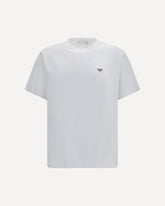 Cotton T-shirt with triangle logo - WHITE | Base Blu