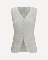 Gilet ondulato - BIANCO | Base Blu