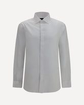 Shirt in soft cotton with French collar - WHITE | Base Blu