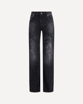 Jeans a gamba larga in cotone - NERO | Base Blu