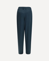 Pleated silk Pants - BLUE | Base Blu