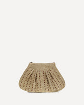 Mezzo raffia Clutch - BEIGE | Base Blu