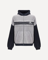 Felpa teddy con cappuccio e chiusura a zip - MULTICOLORE | Base Blu