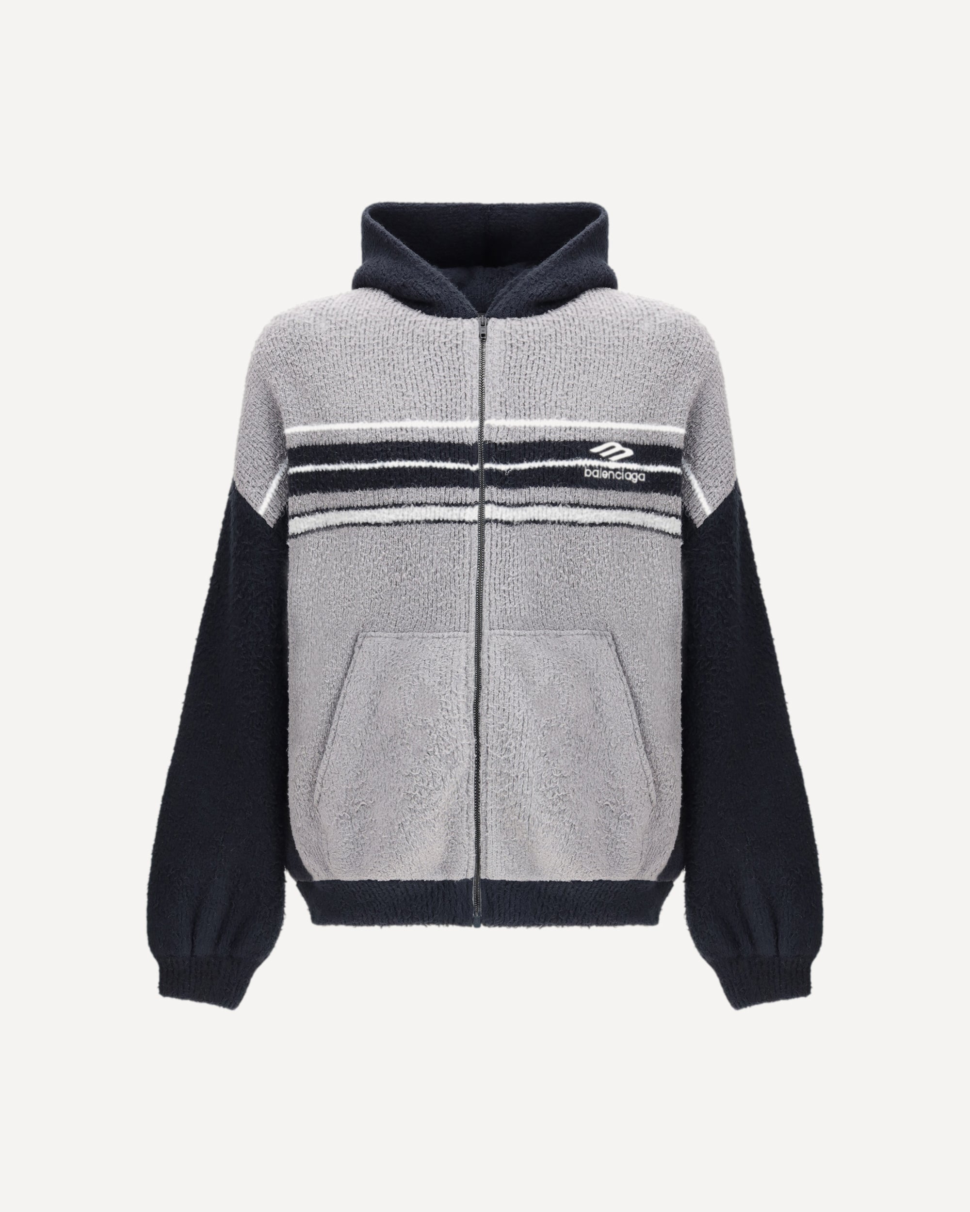 BALENCIAGA Fluffy zip-up Hoodie MULTICOLOUR | Base Blu