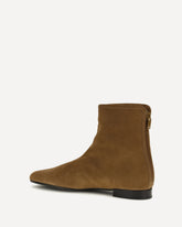 Suede Booties with shearling lining - BEIGE | Base Blu