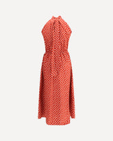 Ovo leather long Dress - RED | Base Blu