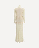 Abito lungo in pizzo - CREMA  | Base Blu