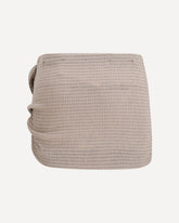 Mini Skirt with floral appliqués - BROWN | Base Blu