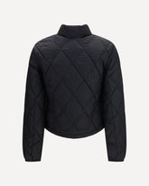 Bramford quilted nylon Jacket with Check tape - BLACK | Base Blu
