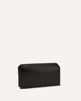 Antigona Box leather pouch with chain - BLACK | Base Blu