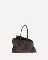 La Passeggiata Medium leather Shoulder Bag - BROWN | Base Blu