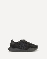 Leather and lace Sneakers - BLACK | Base Blu