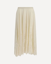 embroidered circle Skirt - CREAM | Base Blu