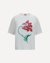 Kenzo Tulip cotton T-shirt - WHITE | Base Blu