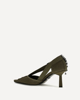 Canvas Pumps with crystals - GREEN | Base Blu