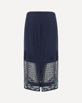 Jewel embellishments midi Skirt - BLUE | Base Blu