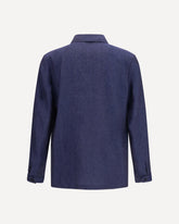 Linen Shirt with button closure - BLUE | Base Blu