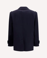 Wool cashmere Pea Coat - BLUE | Base Blu