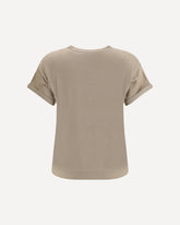 T-Shirt glitter in cashmere - BEIGE | Base Blu