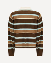 Rugby cropped striped Jumper - BROWN | Base Blu