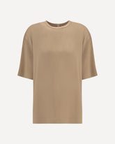 Satin T-shirt - BROWN | Base Blu