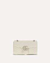 Borsa a Spalla media GG Marmont - BIANCO | Base Blu