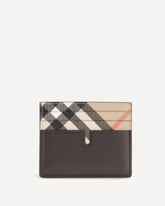 Pop Vertical Card Holder with Check pattern - BROWN | Base Blu