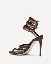 Chandelier Sandals in satin - BROWN | Base Blu