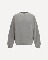 Felpa girocollo oversize con scritta sul retro - GRIGIO | Base Blu