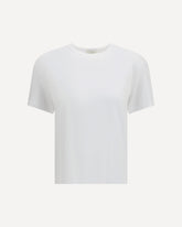 Crewneck cotton T-shirt - WHITE | Base Blu