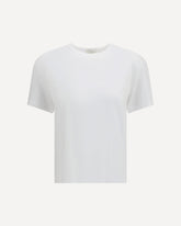 Crewneck cotton T-shirt - WHITE | Base Blu