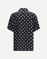 Polka dot silk twill Shirt - BLACK | Base Blu