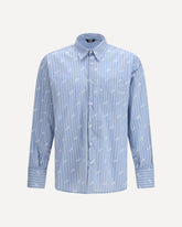 Camicia Pinstripe Logo  - AZZURRO | Base Blu