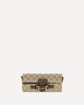 GG Fabric chain Wallet with Horsebit - BEIGE | Base Blu