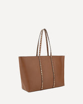 Rockstud Tote Bag medium - BROWN | Base Blu