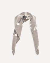 Wallaby floral knit Scarf - BEIGE | Base Blu