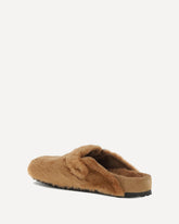 Boston Shearling Mules - BROWN | Base Blu