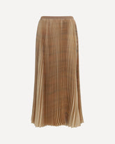 Gonna midi plissettata - BEIGE | Base Blu