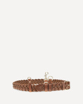 Woven leather Belt - BROWN | Base Blu