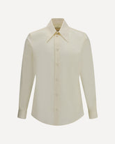 Camicia in Cotone popeline - CREMA  | Base Blu
