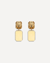 Clip-on Earrings with crystal drop - GOLD | Base Blu