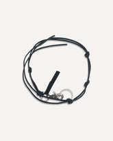 Necklace crafted from grained leather cord - BLACK | Base Blu