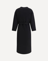 Knotted long Coat - BLACK | Base Blu